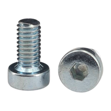 Low cylindrical head screw with hex socket and full thread