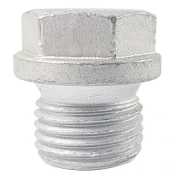 Hexagonal head threaded plugs with collar INOX 