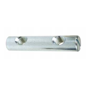 Twin hole cross dowel barrel nut