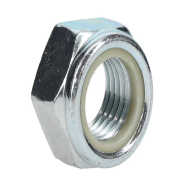 Flanged hexagon nut with fine-threaded safety