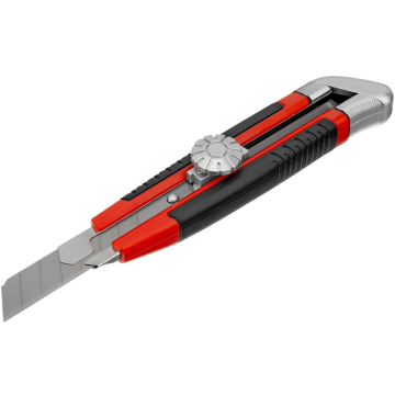 Adjustable snap-off blade knife