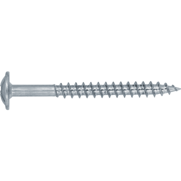 Button head chipboard screw, partially threaded