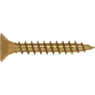 Countersunk head chipboard screw, fully threaded