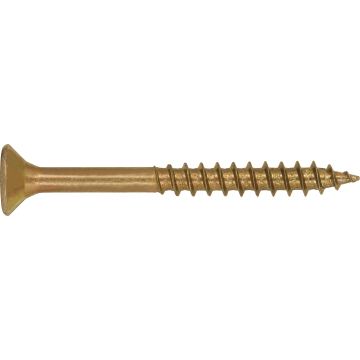 Countersunk head chipboard screw, partially threaded