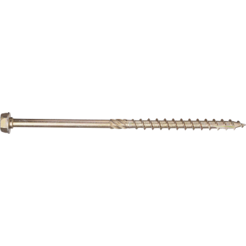Hex head carpentry screw with washer
