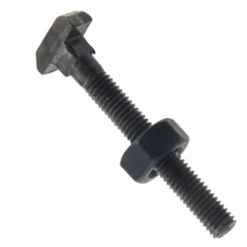 T-bolt with carriage and hexagon nut