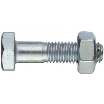 Hexagonal screw with hexagonal nut DIN 601