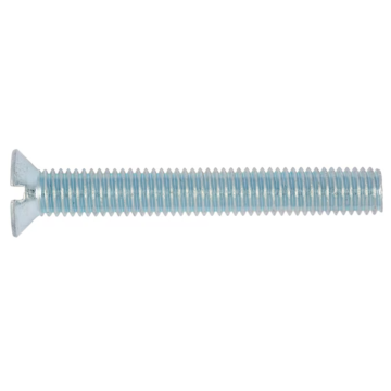 Countersunk screw with straight notch