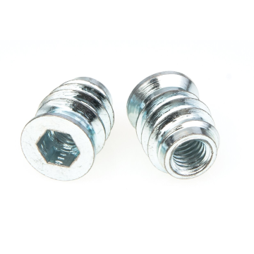 Steel rivet nut with collar â€“ knurled