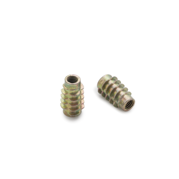 Insert nut with hex socket and conical wood thread 