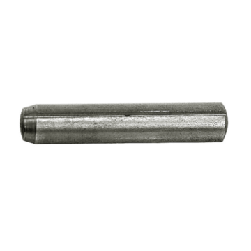 Pins with tapered notches along their entire length with a chamfer