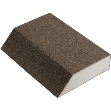 Flexible sanding block with four-sided embossment