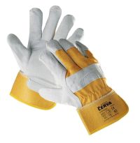 Gloves reinforced with leather